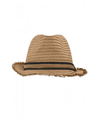 Unisexe Chapeau d'été Caramel/noir 8549