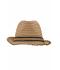 Unisex Trendy Summer Hat Caramel/zwart 8549