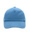Enfant Casquette enfants 5 panneaux coton brossé lourd Aqua 7790