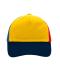 Enfant Casquette enfants 5 panneaux coton brossé lourd Jaune-d'or/royal/rouge/marine 7790