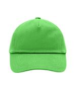 Enfant Casquette enfants 5 panneaux coton brossé lourd Vert-citron 7790
