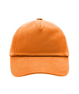 Enfant Casquette enfants 5 panneaux coton brossé lourd Orange 7790