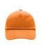 Enfant Casquette enfants 5 panneaux coton brossé lourd Orange 7790