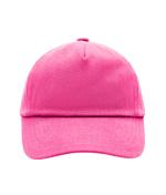 Enfant Casquette enfants 5 panneaux coton brossé lourd Rose-vif 7790