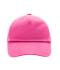 Enfant Casquette enfants 5 panneaux coton brossé lourd Rose-vif 7790