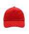 Enfant Casquette enfants 5 panneaux coton brossé lourd Rouge-vif 7790
