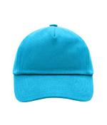Enfant Casquette enfants 5 panneaux coton brossé lourd Turquoise 7790