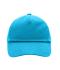 Enfant Casquette enfants 5 panneaux coton brossé lourd Turquoise 7790