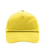 Enfant Casquette enfants 5 panneaux coton brossé lourd Jaune 7790