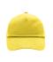 Enfant Casquette enfants 5 panneaux coton brossé lourd Jaune 7790
