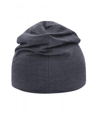 Unisex Jersey Beanie Black-melange 8430