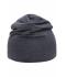 Unisex Jersey Beanie Zwart-melange 8430