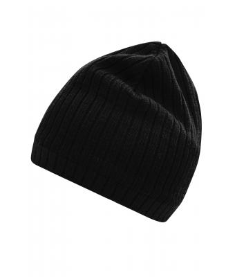 Unisexe Bonnet tricoté Noir/noir 8432