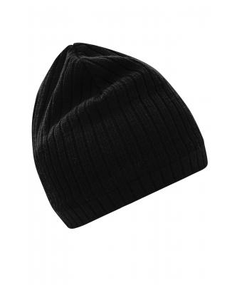 Unisexe Bonnet tricoté Noir/noir 8432