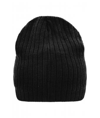 Unisexe Bonnet tricoté Noir/noir 8432