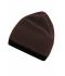 Unisexe Bonnet tricoté Café/noir 8432
