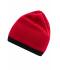 Unisexe Bonnet tricoté Rouge/noir 8432