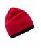 Unisexe Bonnet tricoté Rouge/noir 8432
