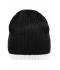 Unisex Knitted Hat Black/off-white 8432