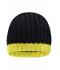 Unisexe Bonnet Sport d'Hiver Noir/jaune-acide 8433