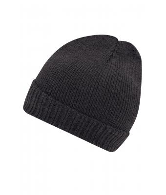 Unisex Basic Knitted Beanie Grey-melange 8447