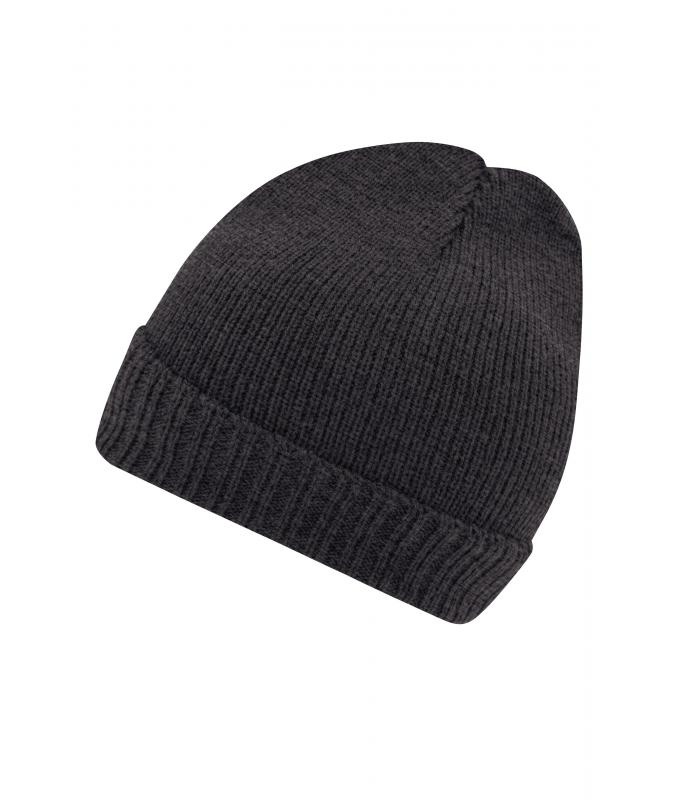 Unisex Basic Knitted Beanie Grey-melange 8447