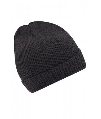 Unisex Basic Knitted Beanie Grey-melange 8447