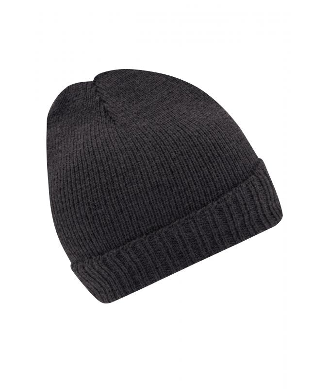 Unisex Basic Knitted Beanie Grey-melange 8447