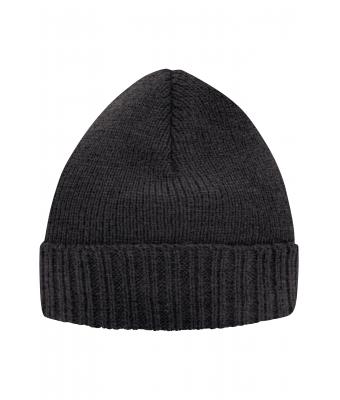 Unisex Basic Knitted Beanie Grey-melange 8447