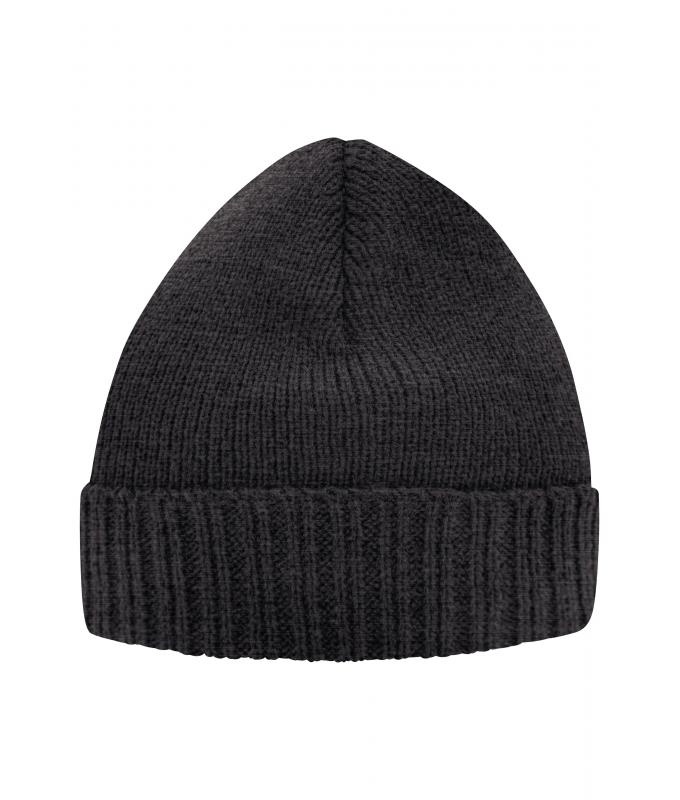 Unisex Basic Knitted Beanie Grey-melange 8447