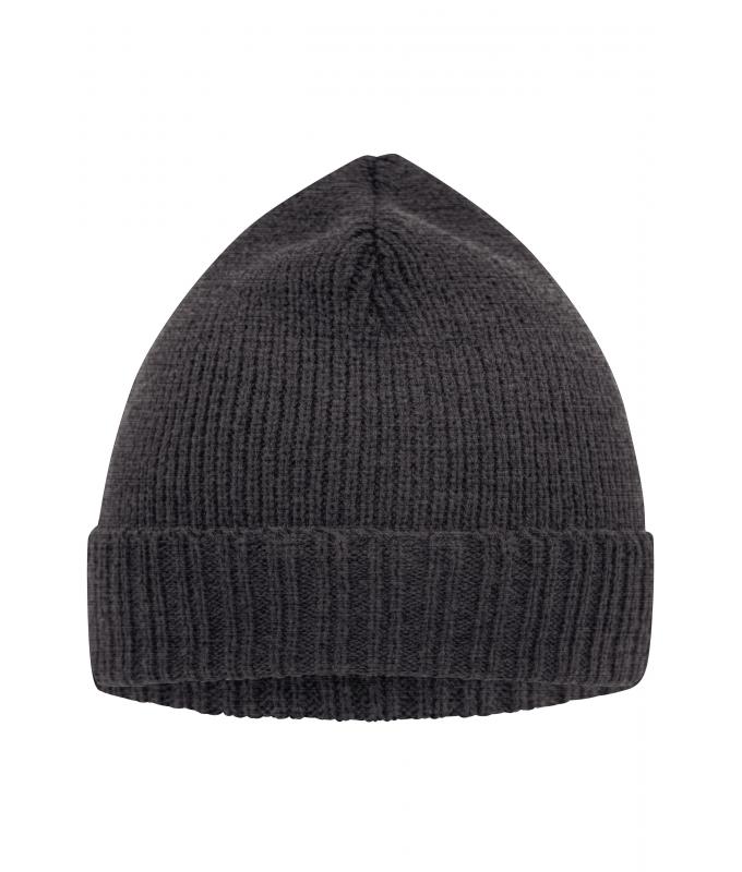 Unisex Basic Knitted Beanie Grey-melange 8447