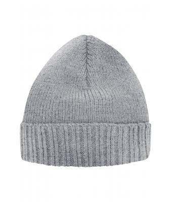 Unisex Basic Knitted Beanie Lichtgrijs-melange 8447