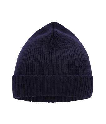 Unisexe Bonnet tricoté basique Marine 8447