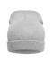 Unisexe Bonnet tricoté promo Gris-clair-mélange 8448