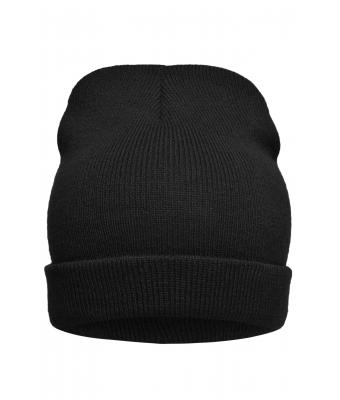 Unisex Knitted Promotion Beanie Zwart 8448