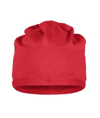 Unisex Bio Cotton Beanie Carmine-red-melange 8483