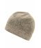 Unisex Knitted Fleece Workwear Beanie - STRONG - Stone-melange/black 8519