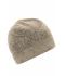 Unisex Knitted Fleece Workwear Beanie - STRONG - Stone-melange/black 8519