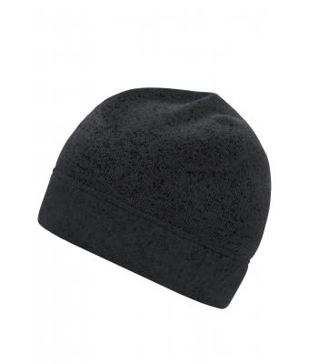 Unisex Knitted Fleece Workwear Beanie - STRONG - Carbon-melange/zwart 8519