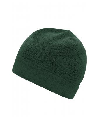 Unisex Knitted Fleece Workwear Beanie - STRONG - Donkergroen-melange/zwart 8519