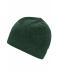 Unisex Knitted Fleece Workwear Beanie - STRONG - Donkergroen-melange/zwart 8519