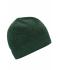 Unisex Knitted Fleece Workwear Beanie - STRONG - Donkergroen-melange/zwart 8519