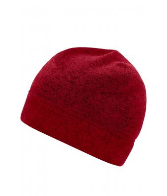 Unisex Knitted Fleece Workwear Beanie - STRONG - Rood-melange/zwart 8519