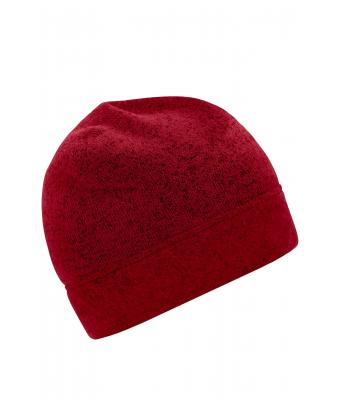 Unisex Knitted Fleece Workwear Beanie - STRONG - Rood-melange/zwart 8519