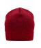 Unisex Knitted Fleece Workwear Beanie - STRONG - Red-melange/black 8519