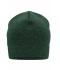Unisex Knitted Fleece Workwear Beanie - STRONG - Dark-green-melange/black 8519