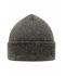 Unisex Melange Beanie Zwart-melange 8520