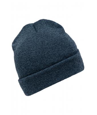 Unisex Melange Beanie Blauw-melange 8520