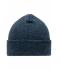 Unisex Melange Beanie Blauw-melange 8520