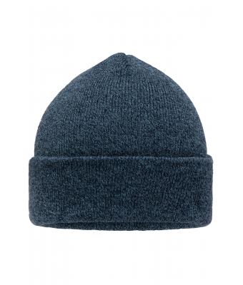 Unisex Melange Beanie Blauw-melange 8520